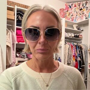 CHLOE Gold Aviator Sunglasses